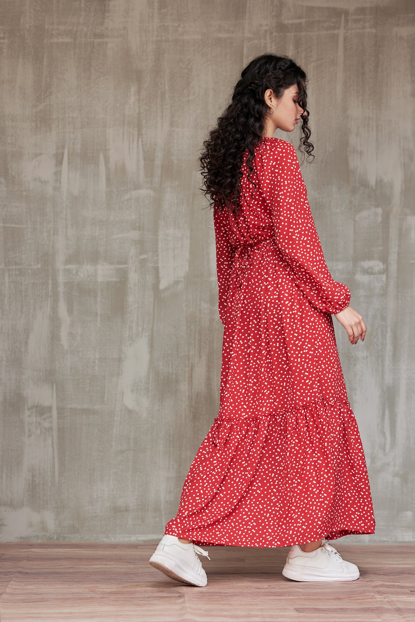 Vivid Polka Maxi Dress
