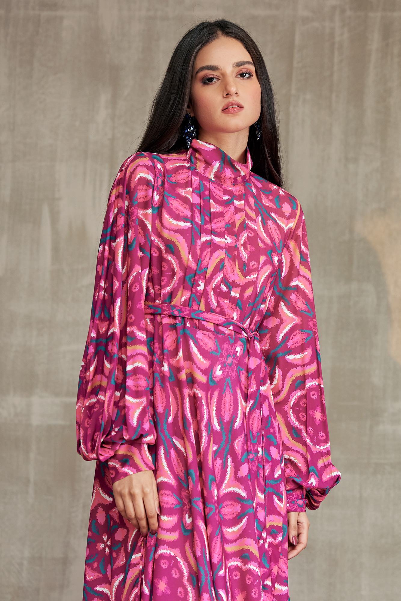 Psychedelic Bloom Midi Dress