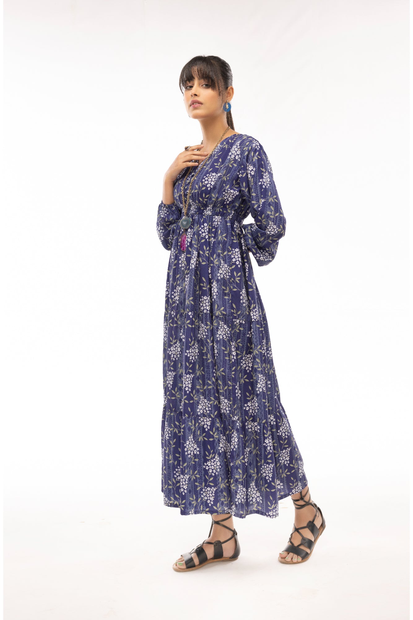 Midnight Blossom Maxi Dress