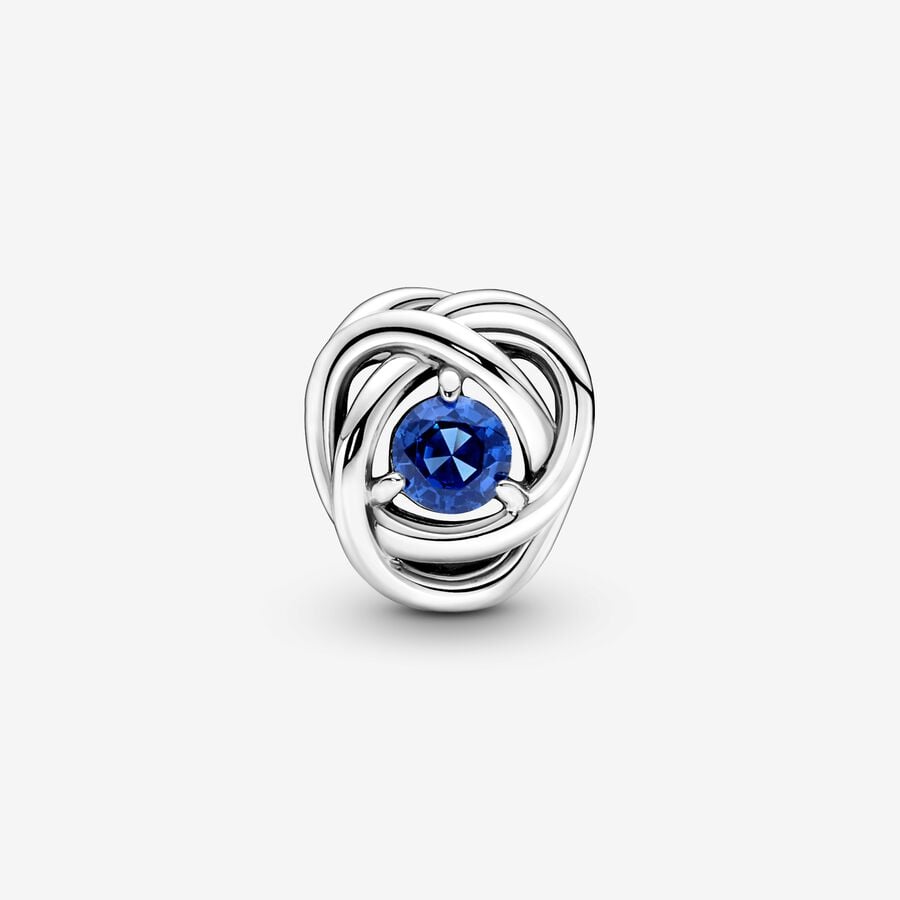 September Blue Eternity Circle Charm