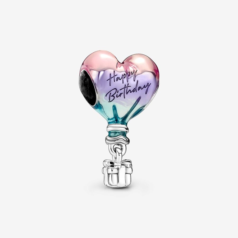 Happy Birthday Hot Air Balloon Charm